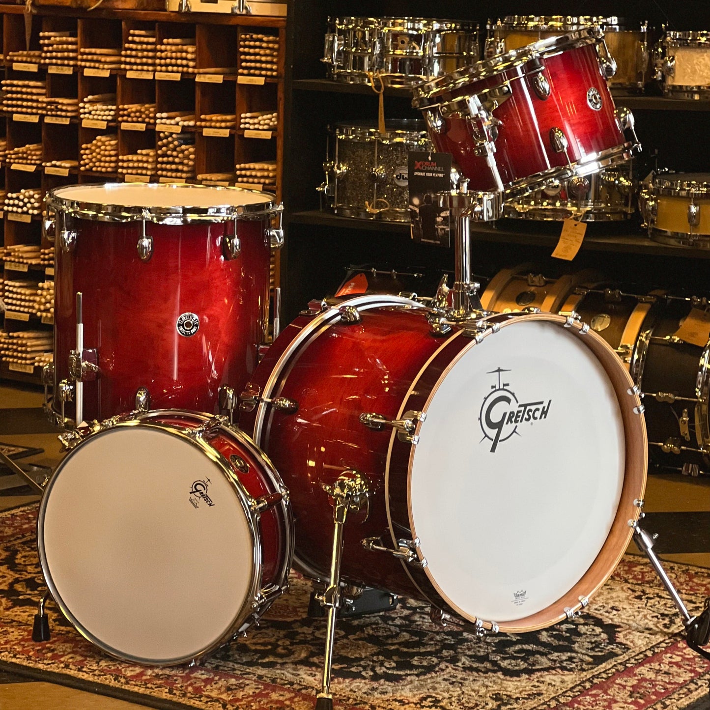 NEW Gretsch Catalina Club Bop Drum Set in Gloss Crimson Burst