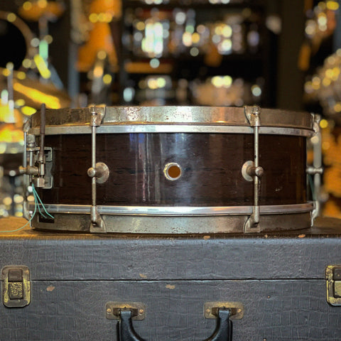 VINTAGE 1960's Kent 5x14 Single Tension Snare Drum in Mahogany Gloss