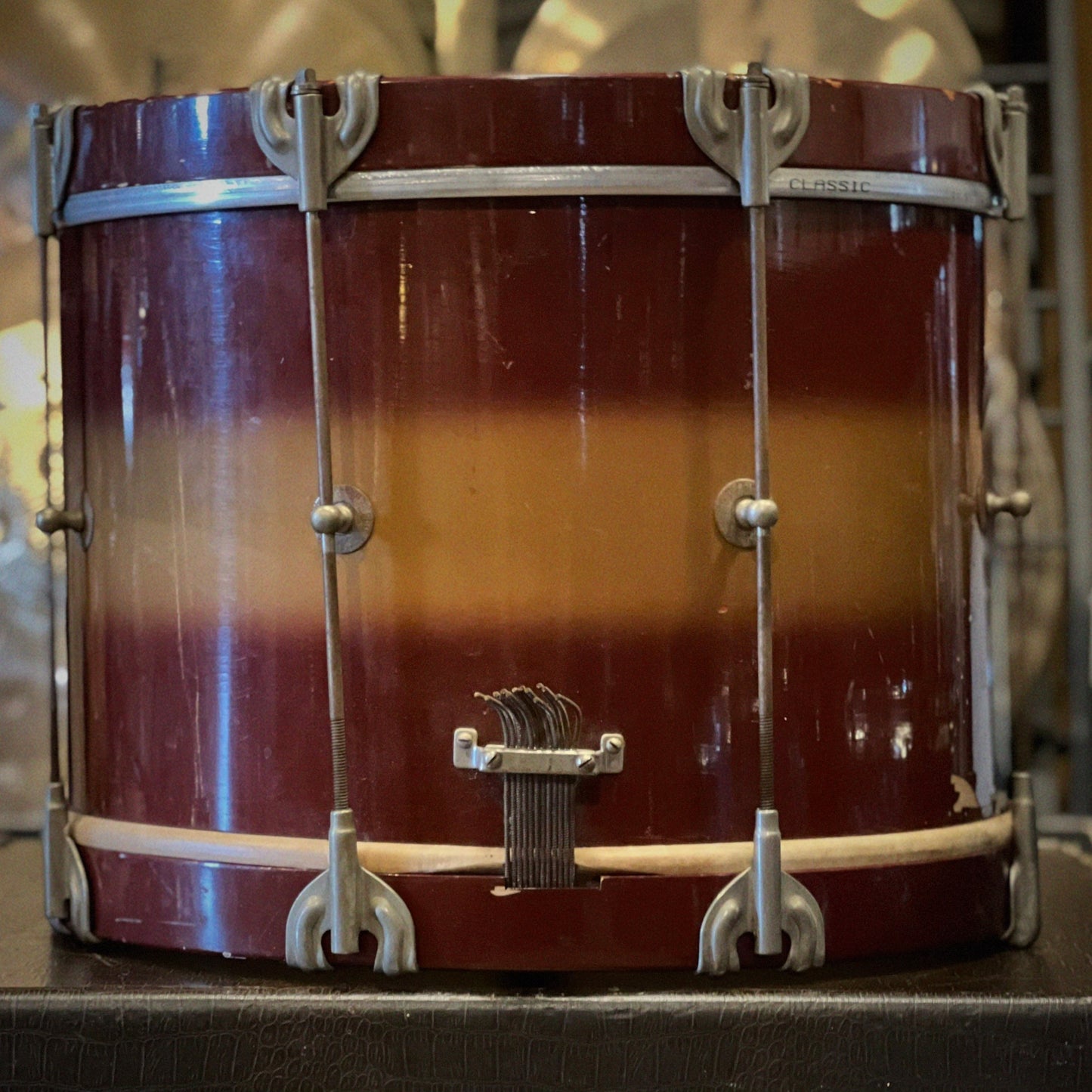 VINTAGE 1947 Slingerland 12x14 Marcher in Red & Gold Duco