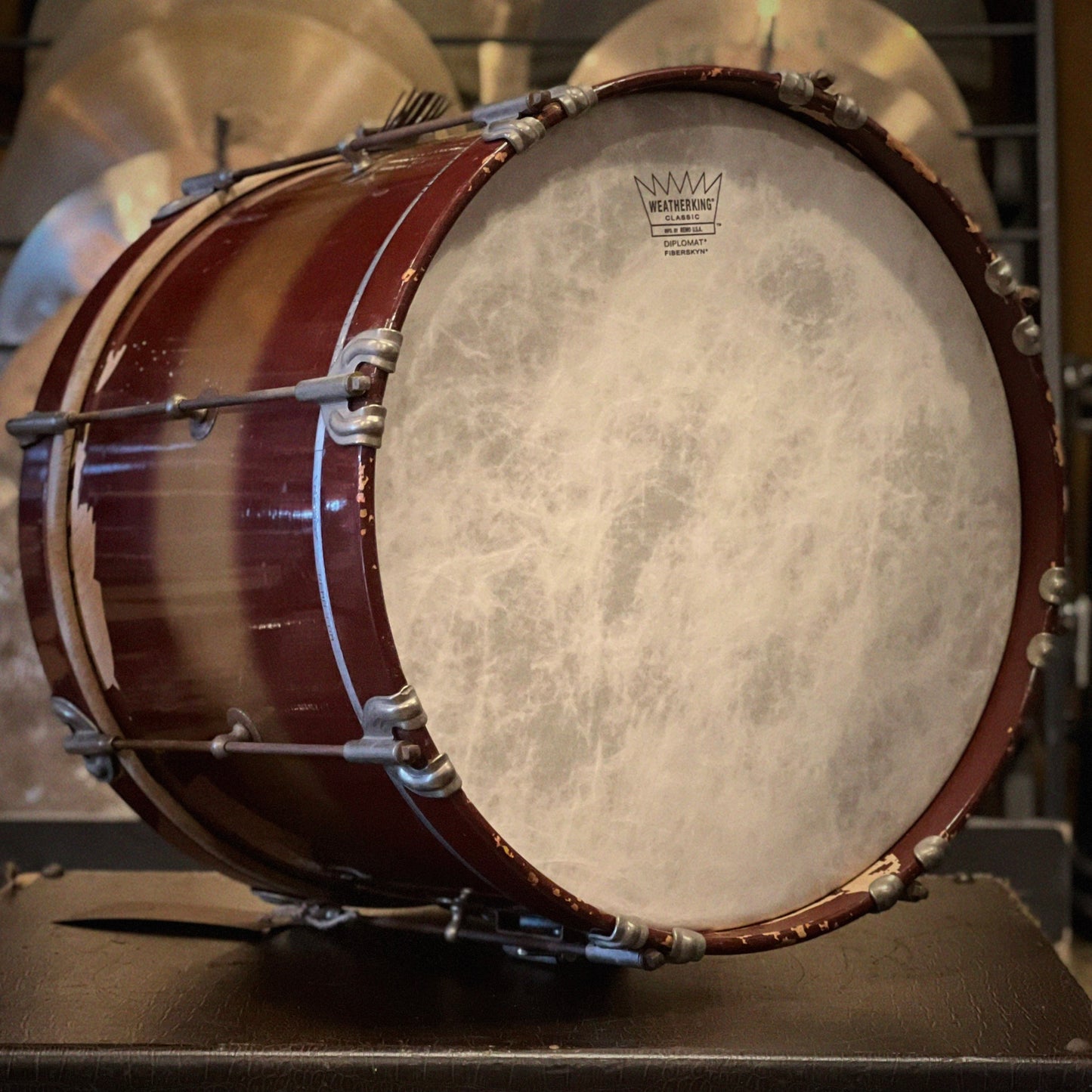 VINTAGE 1947 Slingerland 12x14 Marcher in Red & Gold Duco