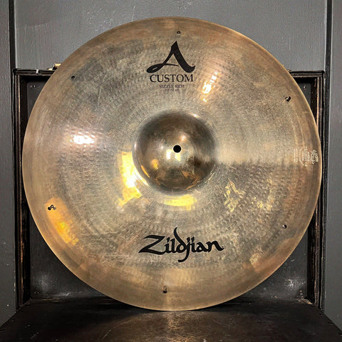 USED Zildjian 20" A Custom Sizzle Ride Cymbal - 2078g