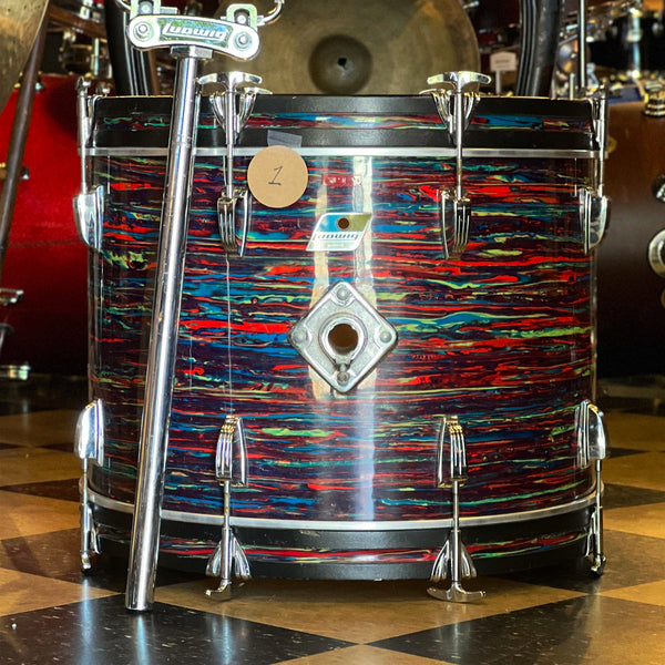 VINTAGE 1970's Ludwig 14x20 Bass Drum in Psychedelic Red