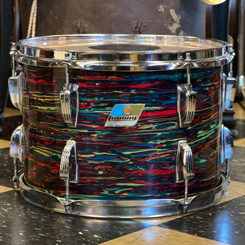 VINTAGE 1970's Ludwig 9x13 Tom in Psychedelic Red