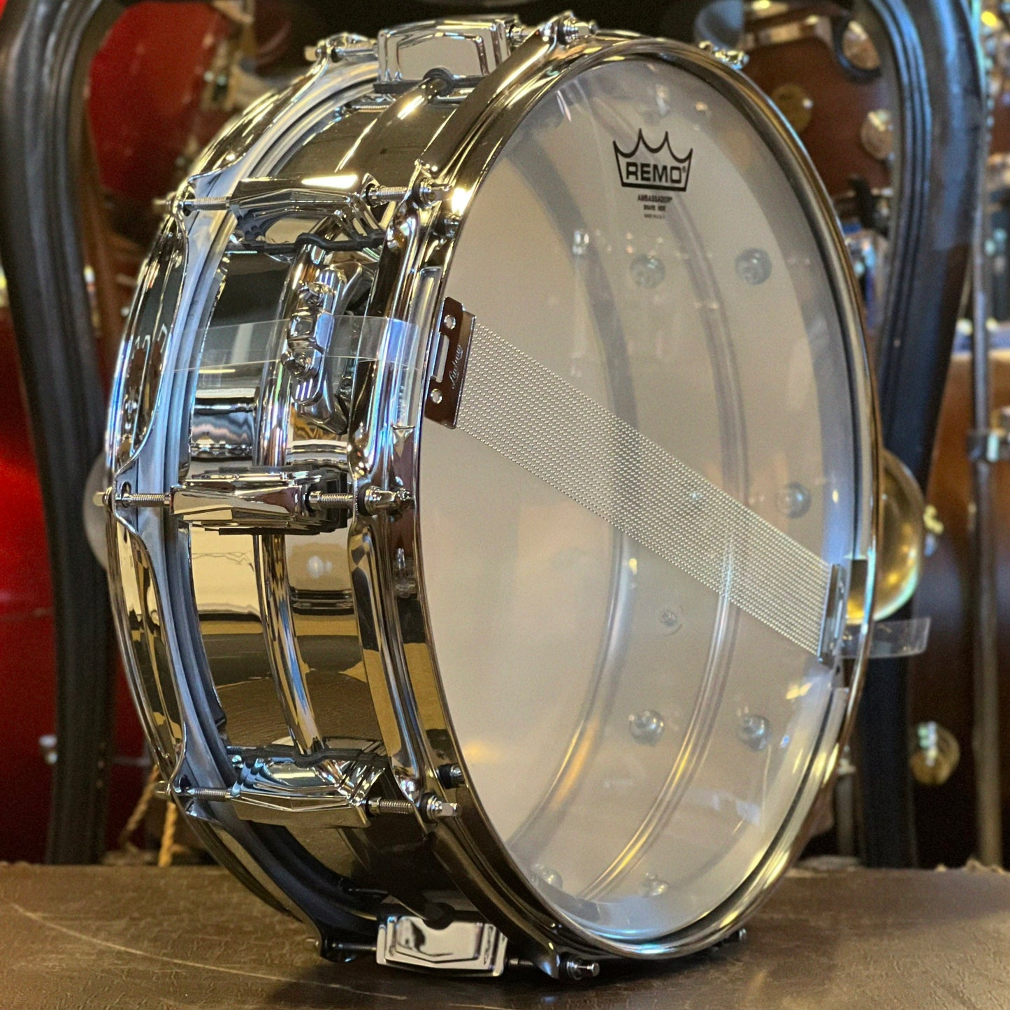 NEW Ludwig 5x14 LB400B Chrome over Brass Snare Drum