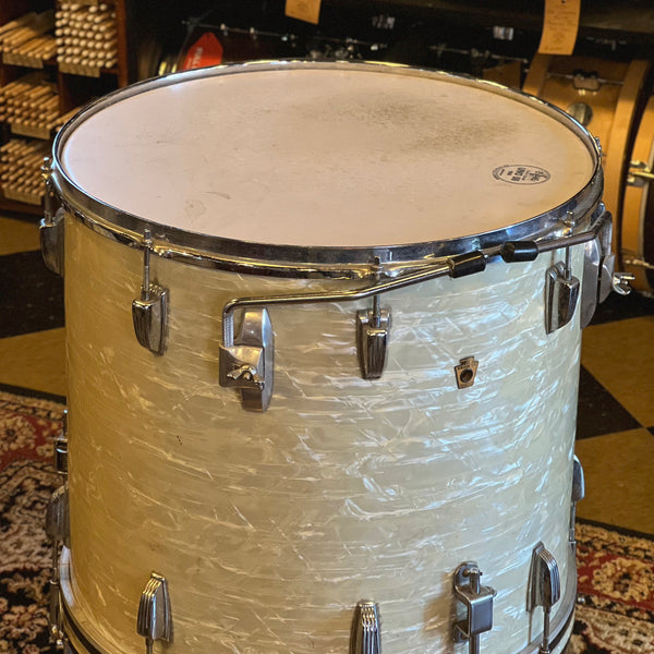 VINTAGE 1950's WFL Cocktail Combo Drum In White Marine Pearl - 18x20