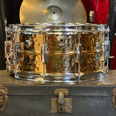 USED 1990's Ludwig 6.5x14 Hammered Bronze Snare Drum