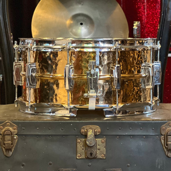 USED 1990's Ludwig 6.5x14 Hammered Bronze Snare Drum