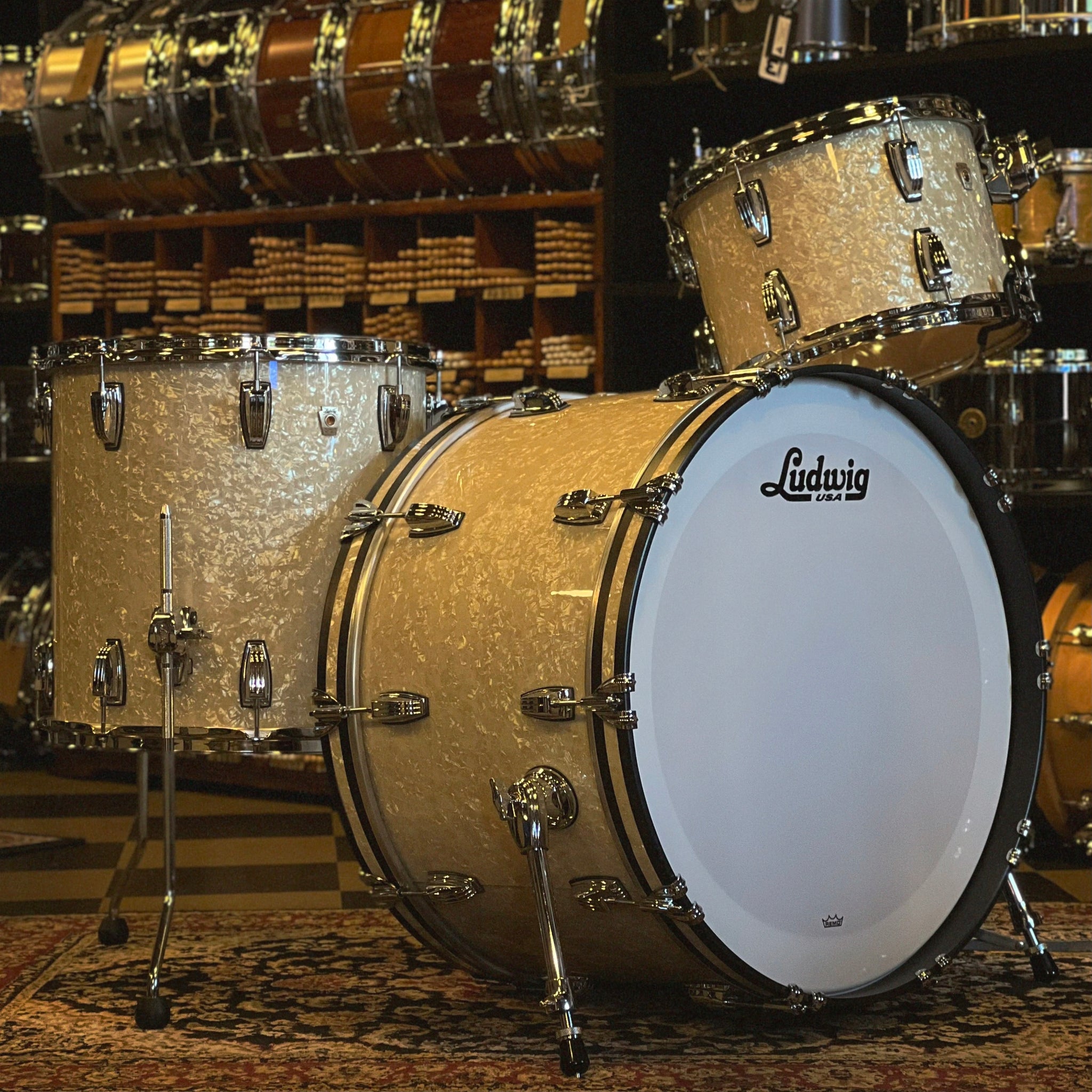 NEW Ludwig Classic Maple Pro Beat Outfit in Vintage Marine Pearl