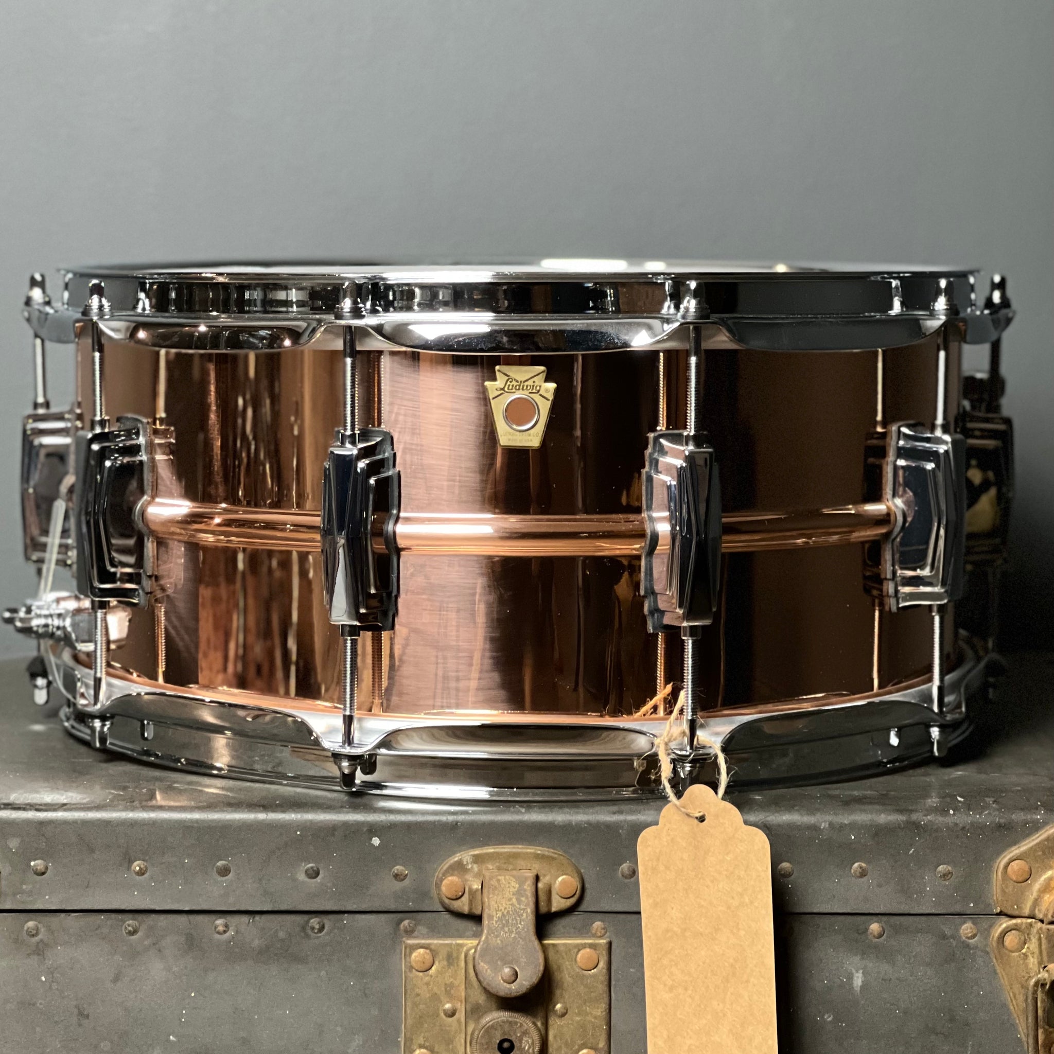 NEW Ludwig 6.5x14 Copperphonic Snare Drum with Smooth Shell & Imperial Lugs