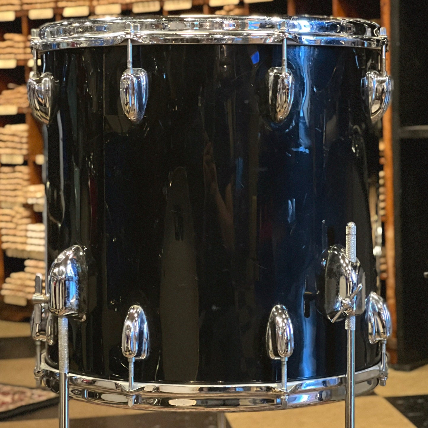 VINTAGE 1970's Slingerland & Duplex Fusion Outfit in Black Wrap - 14x20, 7x10, 8x12, 14x14