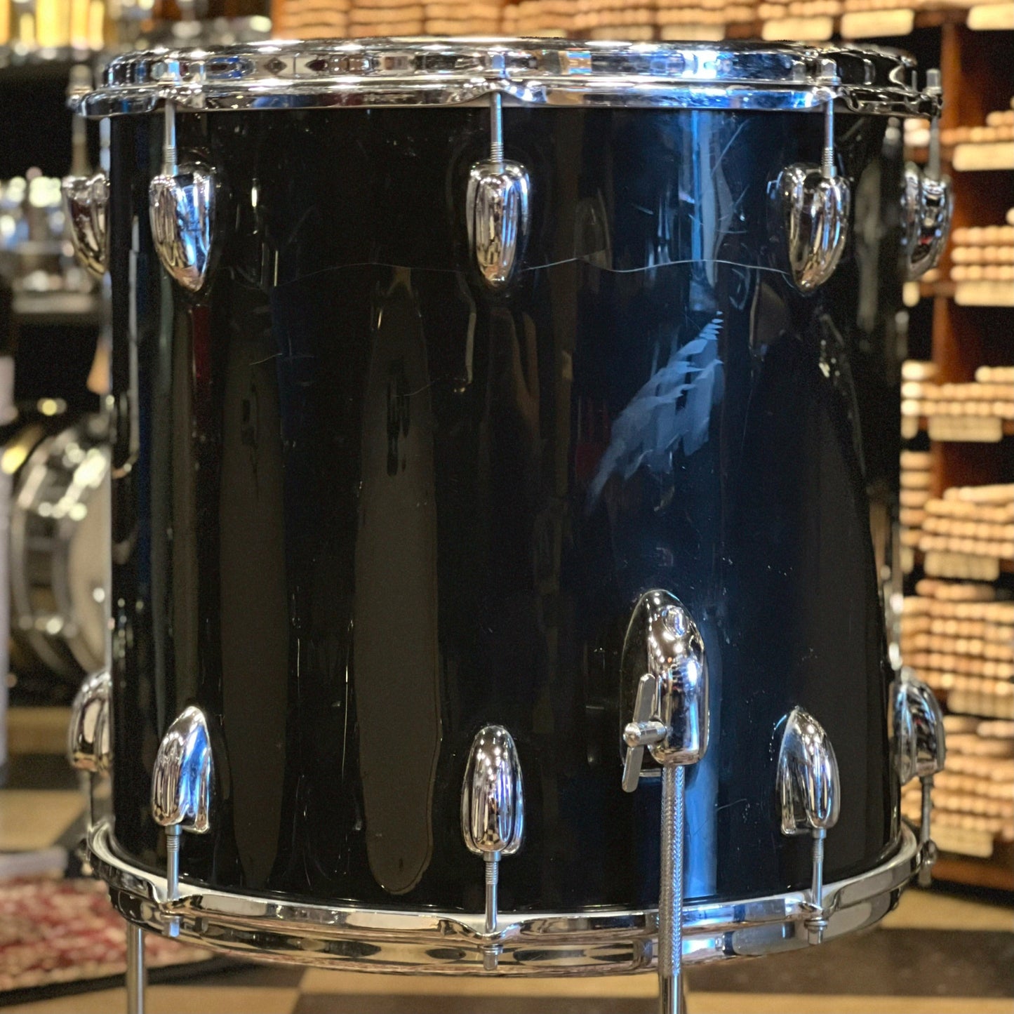 VINTAGE 1970's Slingerland & Duplex Fusion Outfit in Black Wrap - 14x20, 7x10, 8x12, 14x14