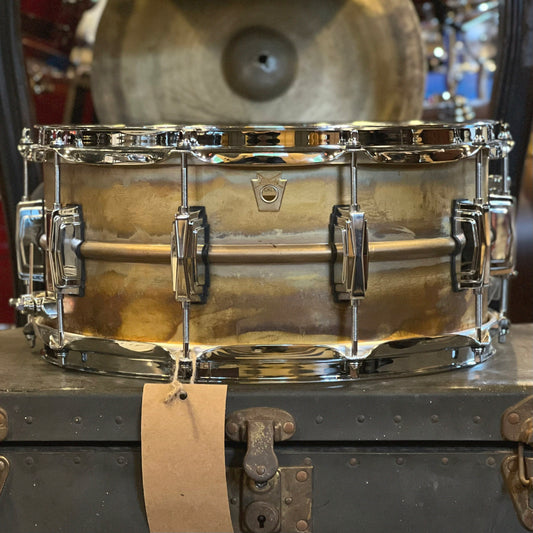 NEW Ludwig 6.5x14 Raw Brass Phonic Snare Drum with Imperial Lugs