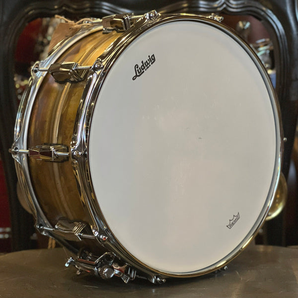 NEW Ludwig 6.5x14 Raw Brass Phonic Snare Drum with Imperial Lugs