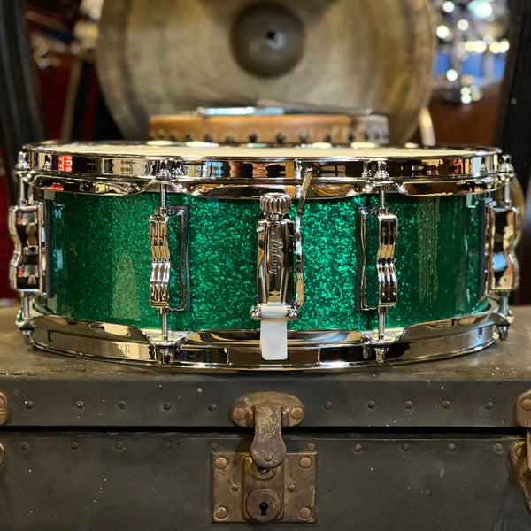 NEW Ludwig 5x14 Legacy Mahogany Snare Drum in Green Sparkle