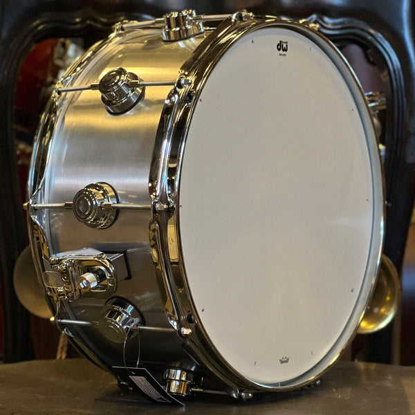 NEW DW 6.5x14 Collector's Thin Aluminum Snare Drum with Chrome Hardware