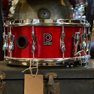 VINTAGE 1980's Premier 6.5x14 Project One Snare Drum in Red Velvet