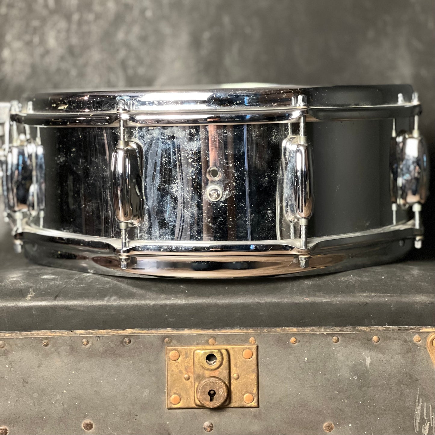 VINTAGE 1970s-1980s Slingerland Chrome over Steel Snare Drum