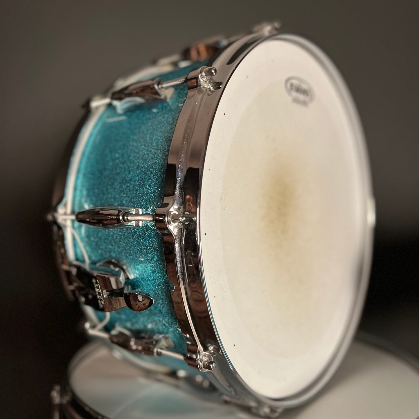 USED Mid 2000's Gretsch USA Custom Drum Set in Turquoise Glitter - 16x20, 7x10, 9x13, 16x16 & 6.5x14