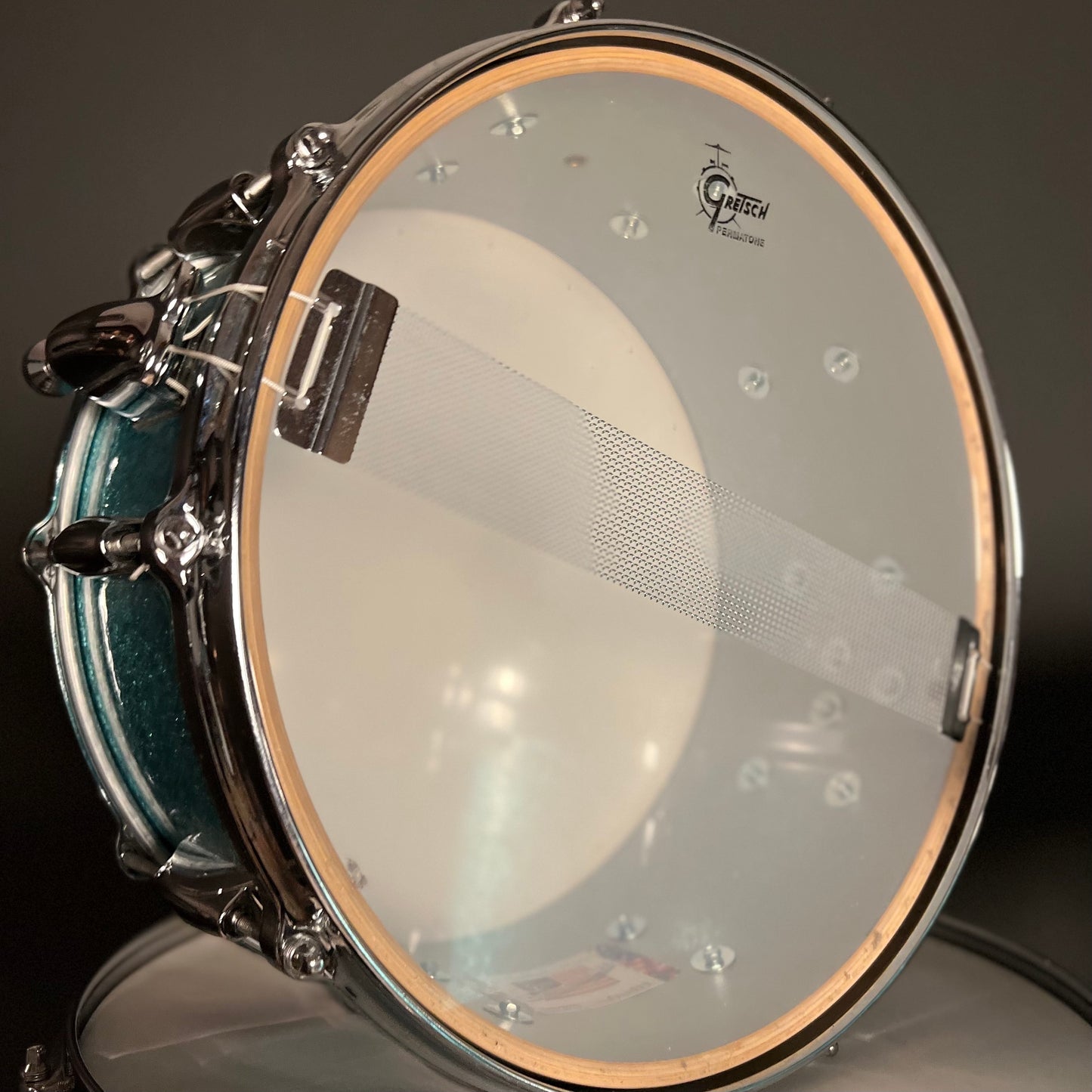 USED Mid 2000's Gretsch USA Custom Drum Set in Turquoise Glitter - 16x20, 7x10, 9x13, 16x16 & 6.5x14