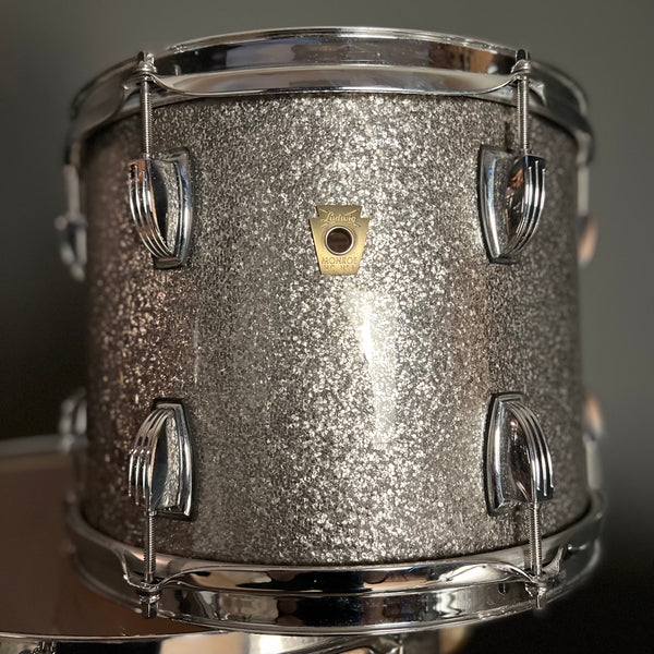 USED Ludwig Classic Maple Drum Set in Titanium Glitter - 18x22, 9x12, 14x16