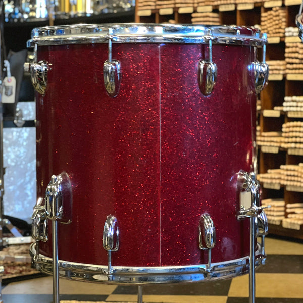 VINTAGE 1960's Slingerland Modern Jazz Outfit in Red Sparkle - 14x20, 8x12, 14x14