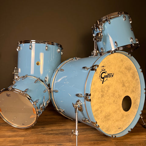 USED Gretsch USA Custom Drum Set in Powder Blue Gloss - 20x24, 13x15, 16x18, 10x14