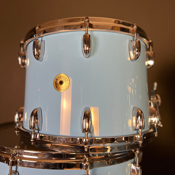 USED Gretsch USA Custom Drum Set in Powder Blue Gloss - 20x24, 13x15, 16x18, 10x14