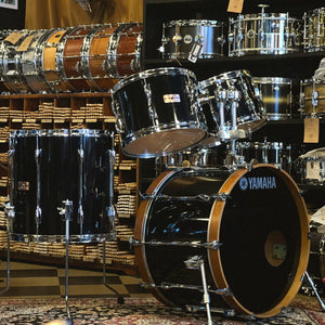 VINTAGE 1980's Yamaha Recording Standard Drumset in Black - 14x22, 8x12, 9x13, 16x16