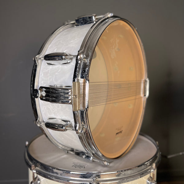 VINTAGE 1960s Slingerland Gene Krupa Outfit in White Marine Pearl - 14x20, 9x13, 16x16 & 5x14