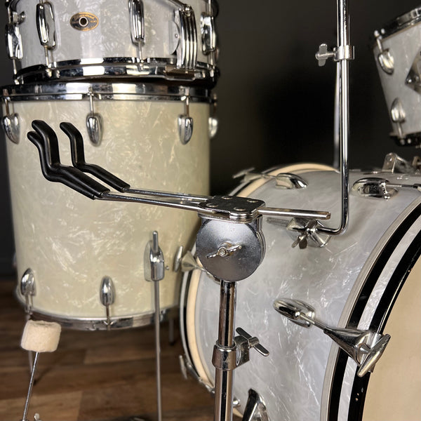 VINTAGE 1960s Slingerland Gene Krupa Outfit in White Marine Pearl - 14x20, 9x13, 16x16 & 5x14