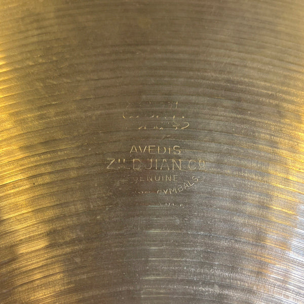 VINTAGE 1960's A. ZIldjian 18" Thin Crash Cymbal - 1432g