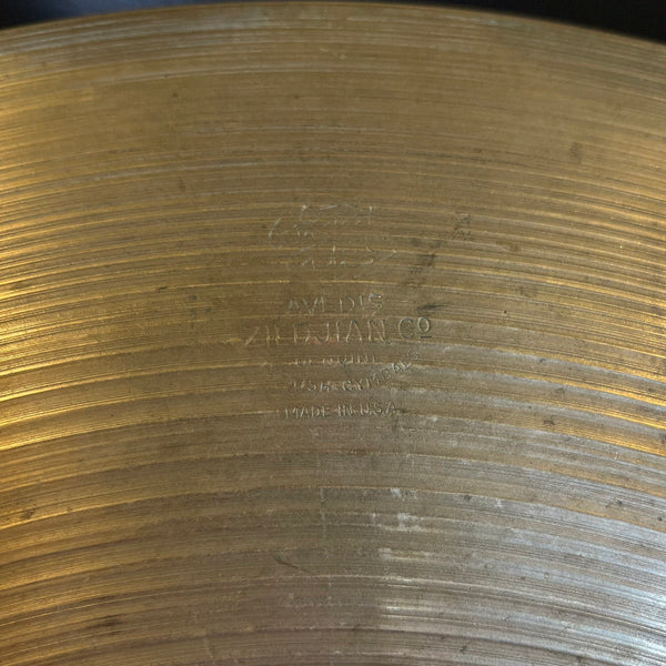 VINTAGE 1960's A. Zildjian 18" Medium-Thin Crash Cymbal with Six Rivet Holes - 1728g