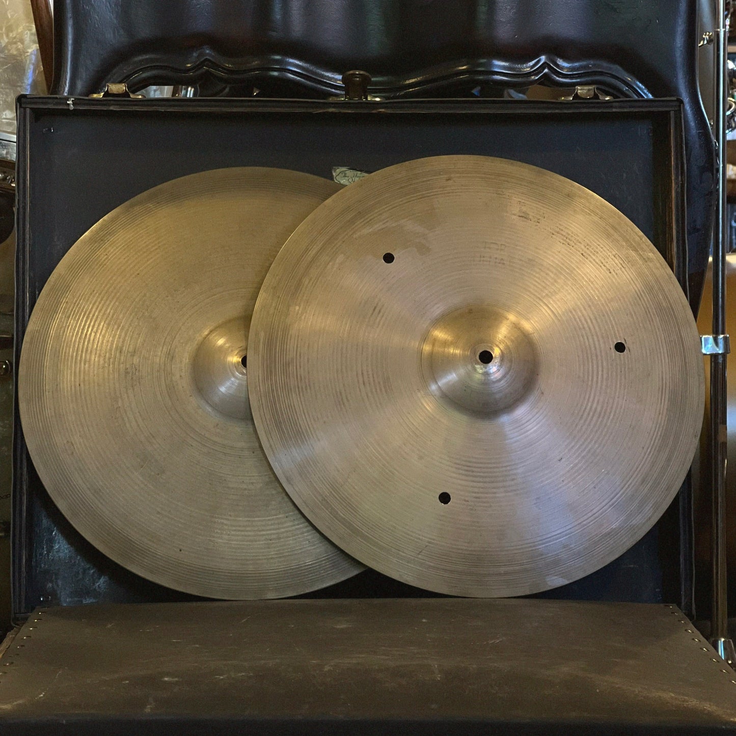 VINTAGE 1950's A. Zildjian 15" Hi-Hat Cymbals - 932/978g