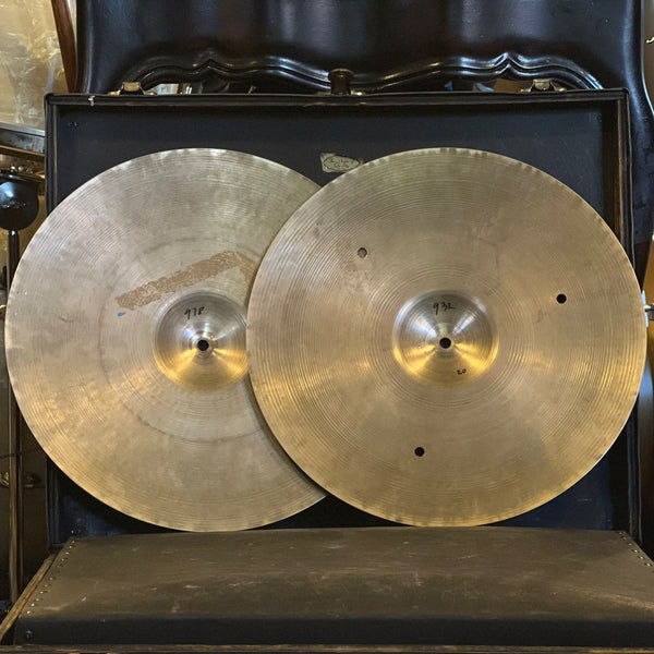 VINTAGE 1950's A. Zildjian 15" Hi-Hat Cymbals - 932/978g
