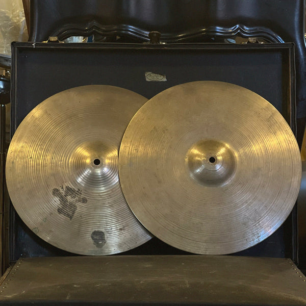 VINTAGE 1950 & 1970 A. Zildjian 14" Mixed Era Hi-Hat Cymbals - 650/1200g