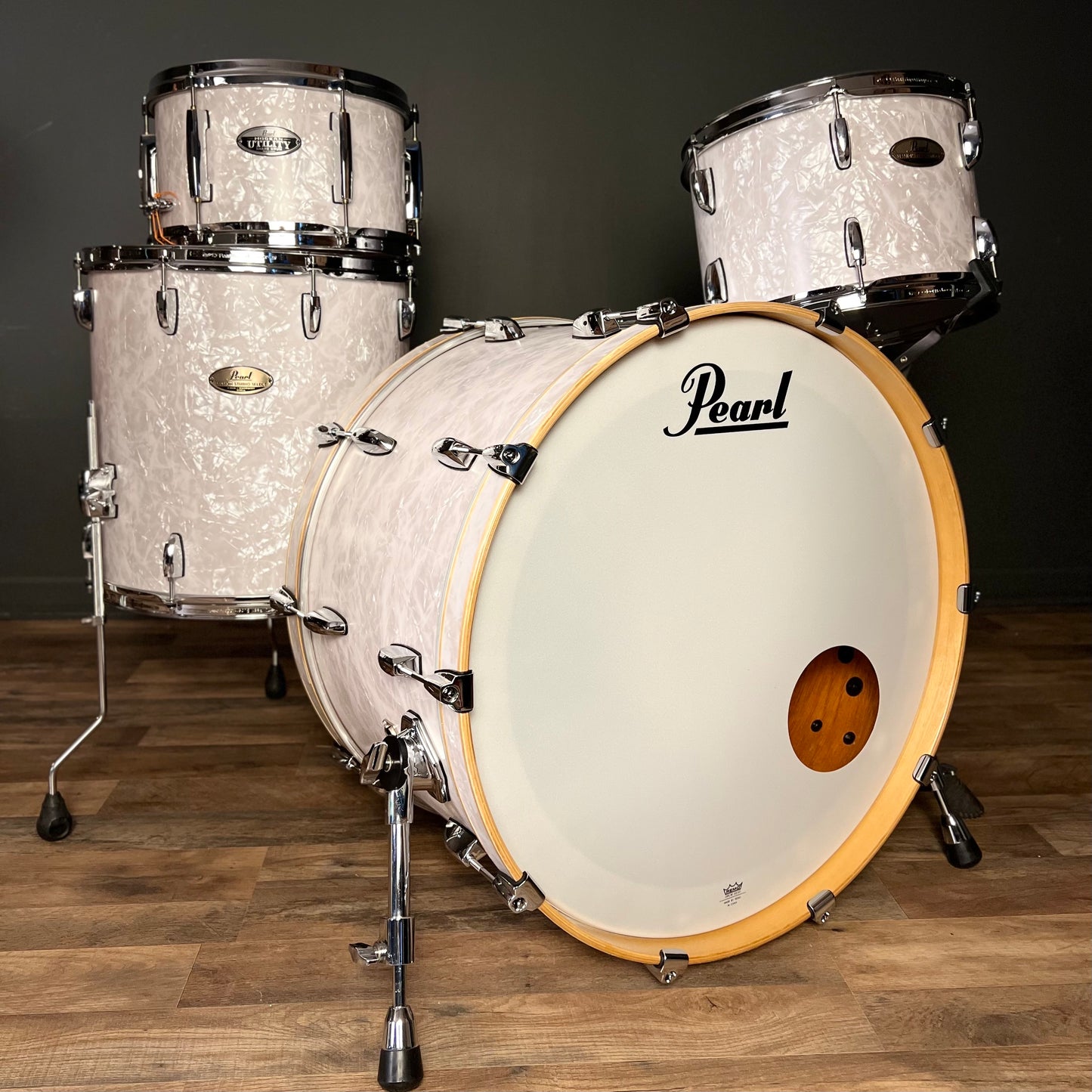 MINT Pearl Session Studio Select Drum Set in Satin White Marine Pearl - 14x24, 9x13, 16x16 & 7x12