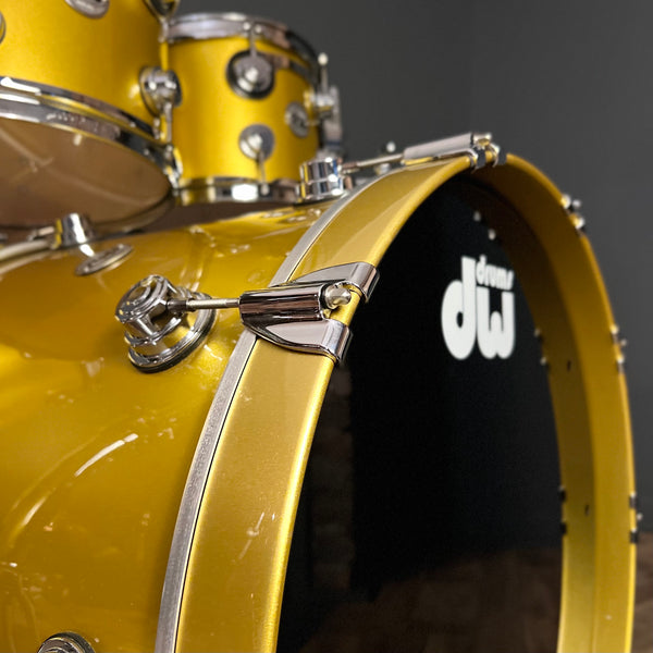 USED DW Collector's Series Drum Set in Usher Gold Metallic Lacquer - 18x22, 8x10, 9x12, 14x16
