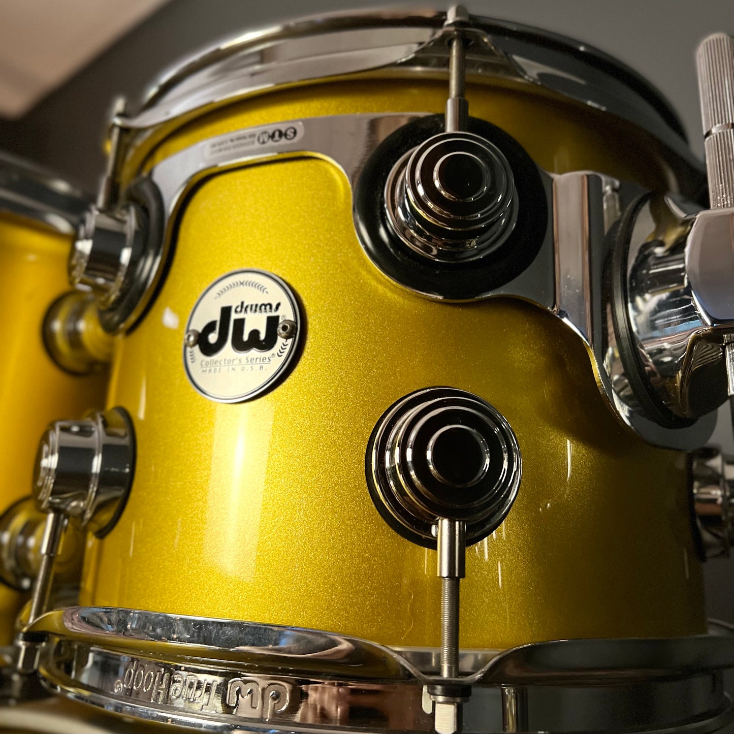 USED DW Collector's Series Drum Set in Usher Gold Metallic Lacquer - 18x22, 8x10, 9x12, 14x16