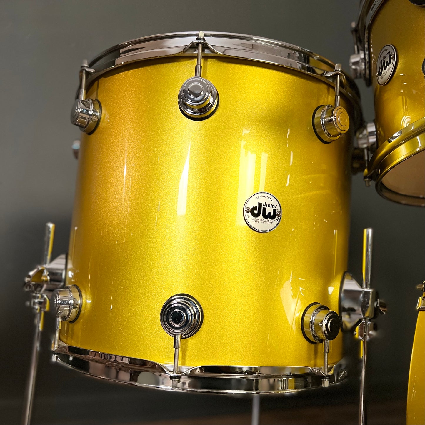 USED DW Collector's Series Drum Set in Usher Gold Metallic Lacquer - 18x22, 8x10, 9x12, 14x16