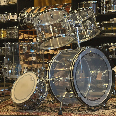 VINTAGE 1978-1980 Ludwig "Smoke & Fire" Vistalite Outfit - 14x24, 10x14, 12x15, 16x18