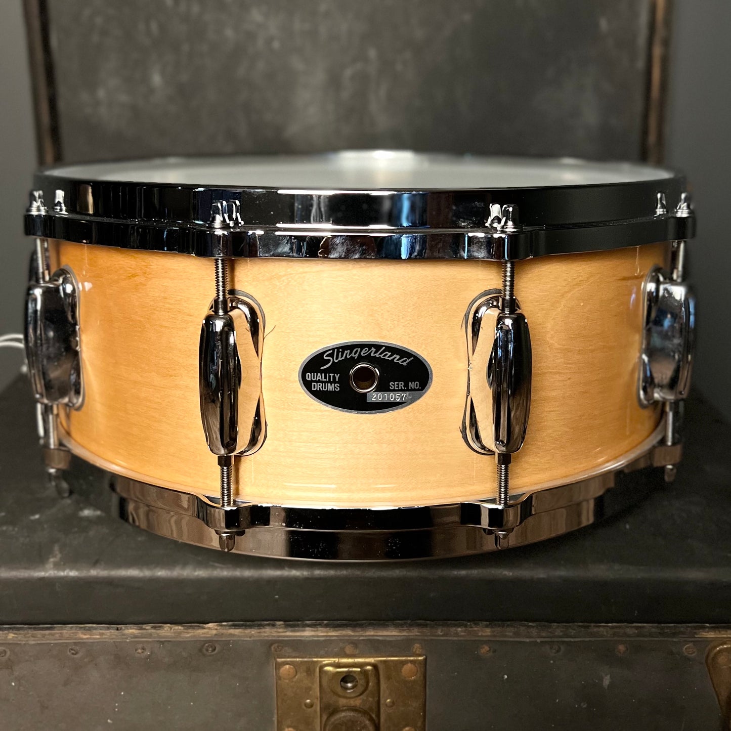 New Old Stock 2000s Slingerland 5x14 Snare Drum in Gloss Natural