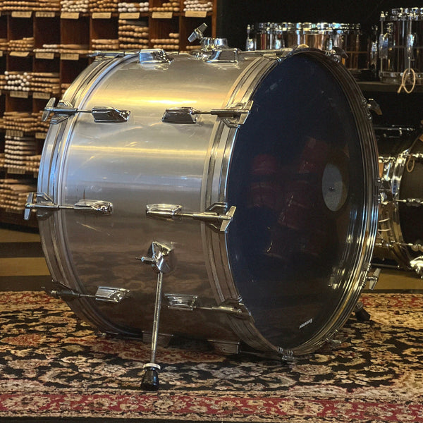 VINTAGE 1970's Tama Concert Tom Drum Set in Metallic Silver - 14x22, 9x13, 10x14, 16x16