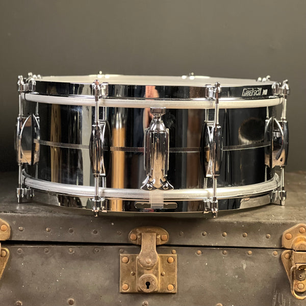 NEW Gretsch 5.5x14 Brooklyn Chrome over Steel "Retro Build" Snare Drum with Tone Control & 301 Hoops