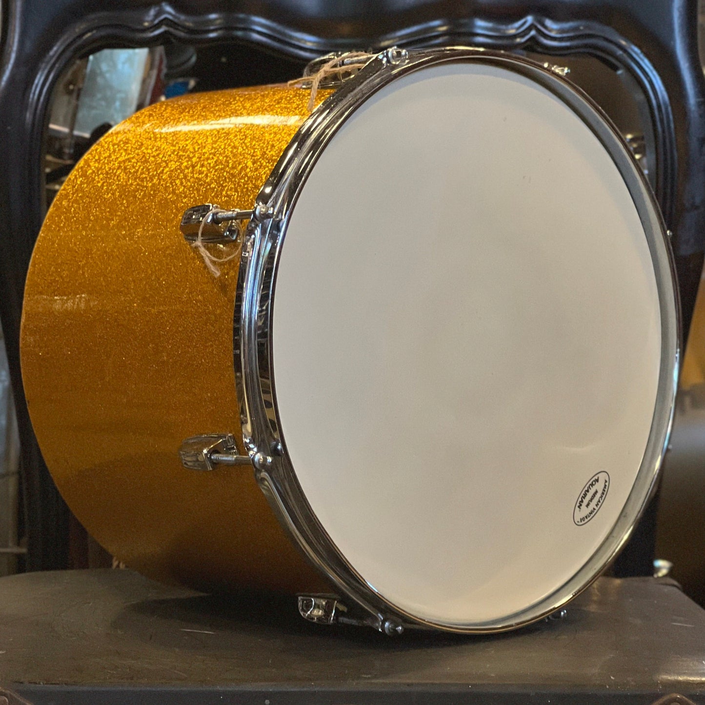 VINTAGE 1970's Ludwig 10x14 Concert Tom in Gold Sparkle