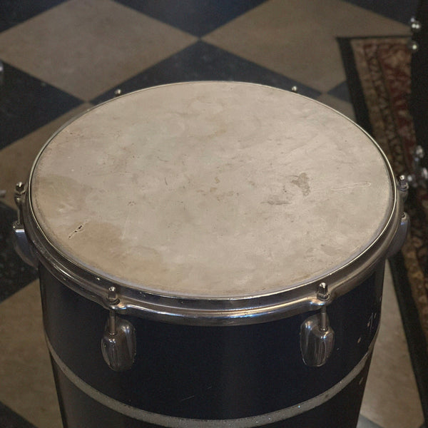 VINTAGE 1960's Slingerland 28x12 Conga in Blue & Silver Duco