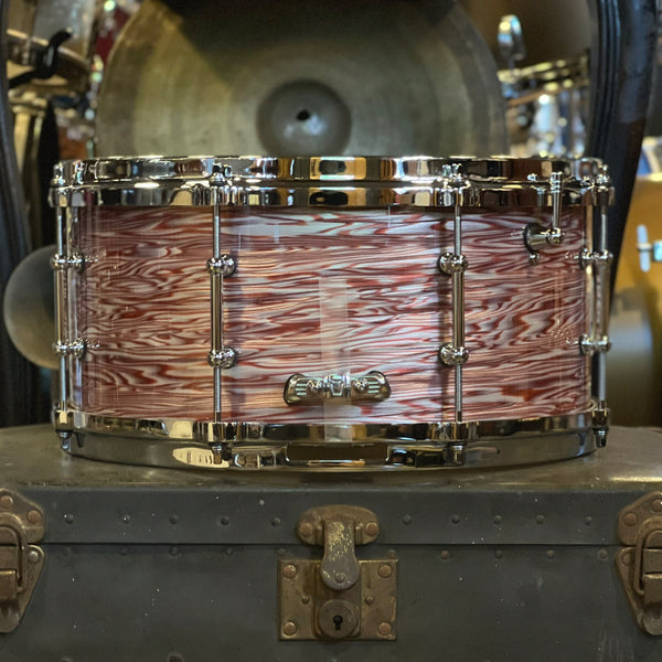 NEW Ludwig 6.5x14 Classic Oak "Retro Build" Snare Drum in Vintage Pink Oyster