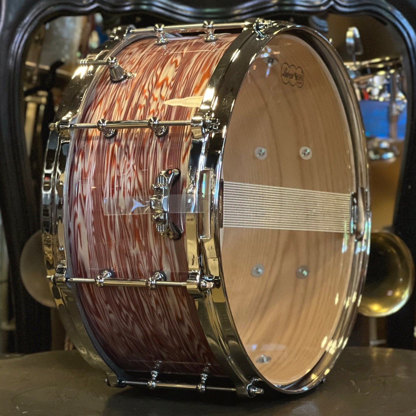 NEW Ludwig 6.5x14 Classic Oak "Retro Build" Snare Drum in Vintage Pink Oyster