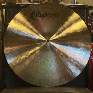 NEW Bosphorus 22" Traditional Thin Ride Cymbal - 2454g