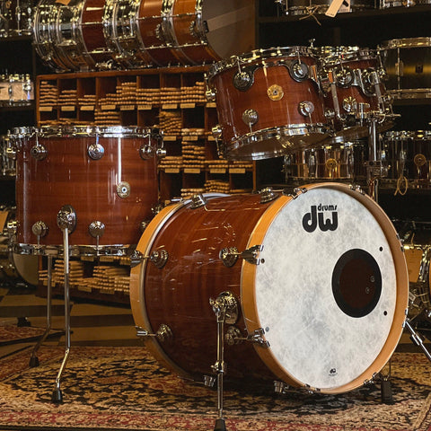 USED DW Jazz Series Drum Set in Mahogany Lacquer - 18x20, 8x10, 9x12, 13x16