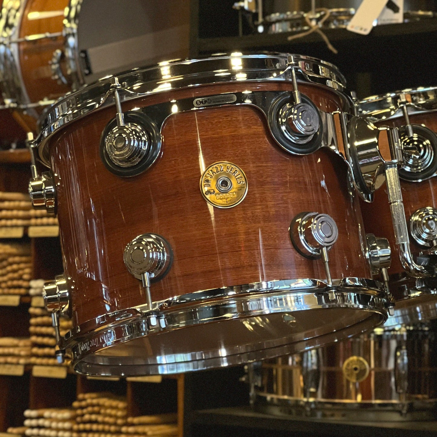 USED DW Jazz Series Drum Set in Mahogany Lacquer - 18x20, 8x10, 9x12, 13x16